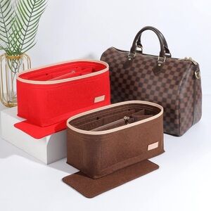Luxury Insert Bag Organizer for Tote/Purse fits Louis Vuitton Speedy & Neverfull